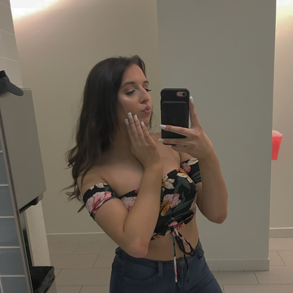 Off the shoulder crop top